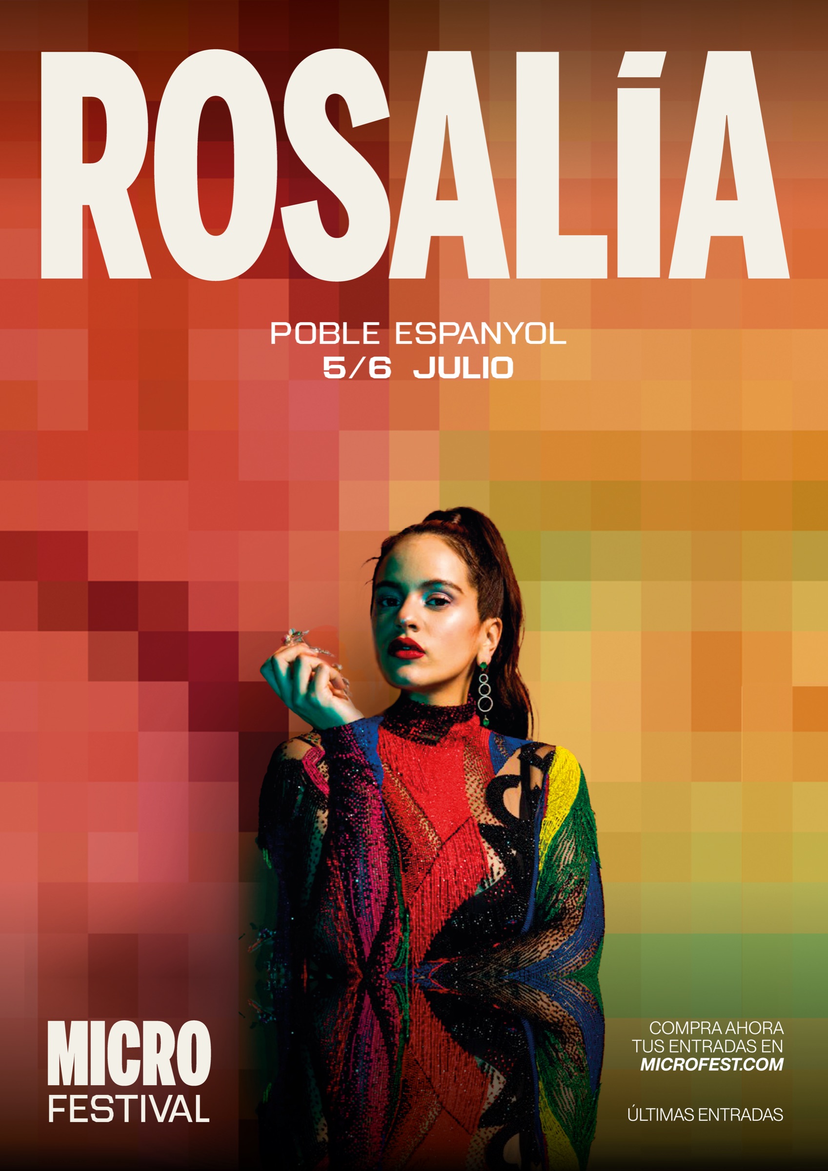 Cartel del festival Micro con la artista Rosalía