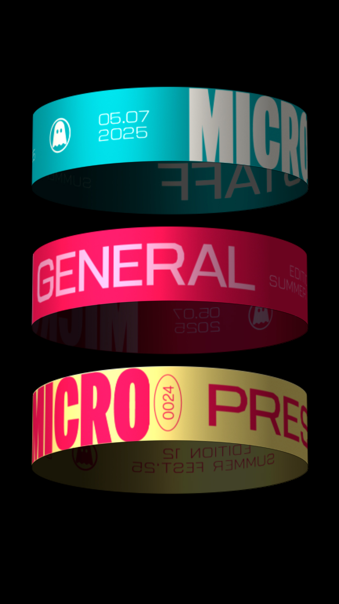 Render generativo del festival Micro